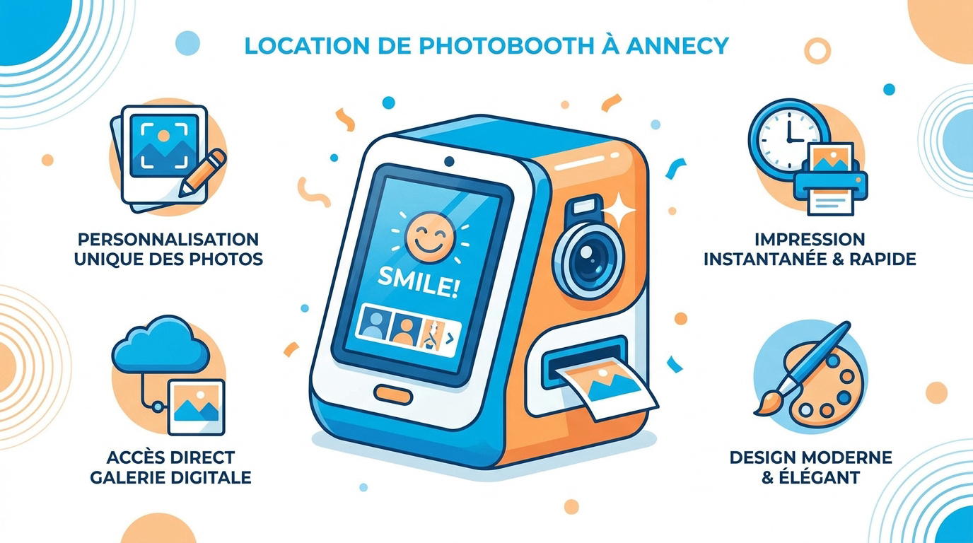 Photobooth vintage en bois pour événement à Annecy